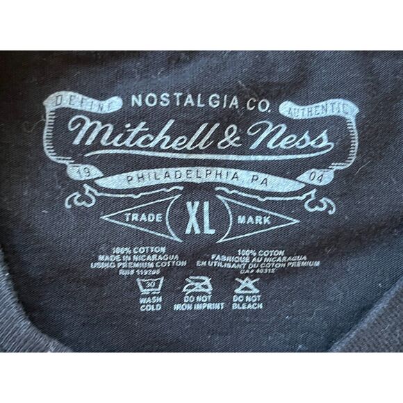 Mitchell & Ness Black DETROIT PISTONS Black Basketball T Shirt Tee Top Mens XL - Picture 4 of 8